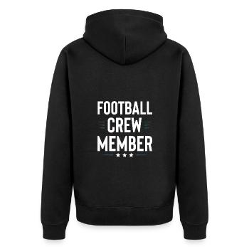Équipe de football - Veste à capuche bio Premium Unisexe - noir - Dos - Nico (187cm)