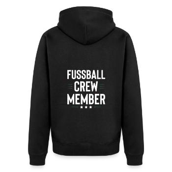 Équipe de football - Veste à capuche bio Premium Unisexe - noir - Dos - Nico (187cm)