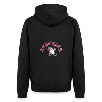 Rugby Bordeaux sport rugby supporter girondins - Veste à capuche bio Premium Unisexe - noir - Dos - Nico (187cm)