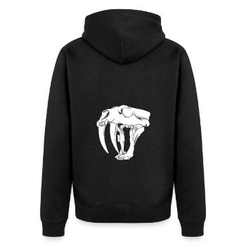 Tigre à dents de sabre - Veste à capuche bio Premium Unisexe - noir - Dos - Nico (187cm)