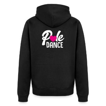 Pole Dance Shirt Pole Dance Love Gift Tee - Veste à capuche bio Premium Unisexe - noir - Dos - Nico (187cm)