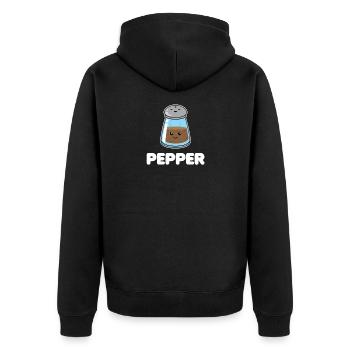 Halloween Pepper Funny Matching Couple Gift Partie 2 - Veste à capuche bio Premium Unisexe - noir - Dos - Nico (187cm)