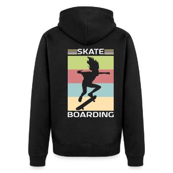 Skater Skateboarder Skateboard - Veste à capuche bio Premium Unisexe - noir - Dos - Nico (187cm)