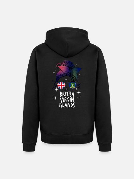 British Virgin Islands - Unisex Premium Organic Zip Hoodie - black
