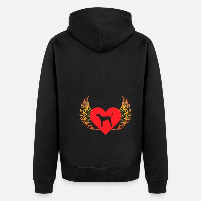 Arboriculture Walker Coonhound - Veste à capuche bio Premium Unisexe - noir