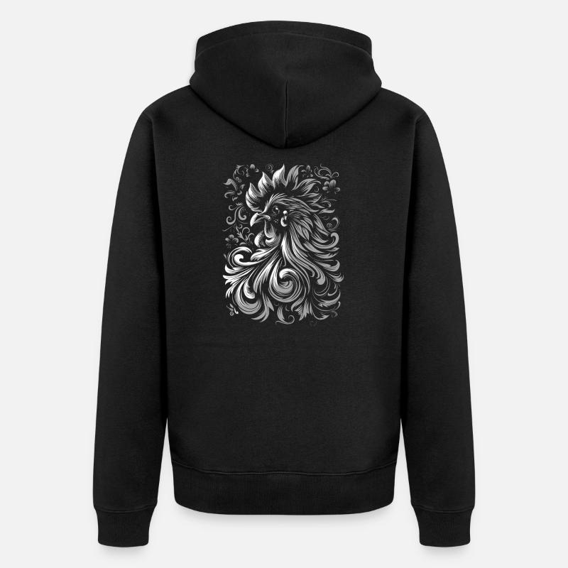 Art du poulet - Veste à capuche bio Premium Unisexe - noir