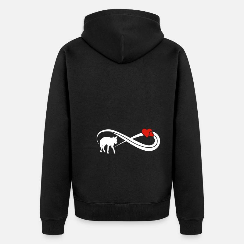 Signe infini Fox Infinity - Veste à capuche bio Premium Unisexe - noir