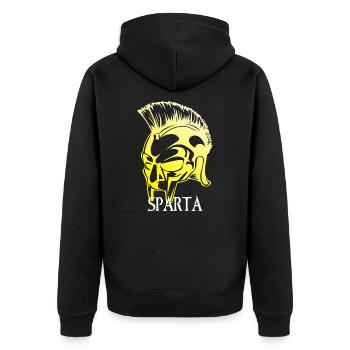 Sparta Spartian Head Warrior - Veste à capuche bio Premium Unisexe - noir - Dos - Nico (187cm)