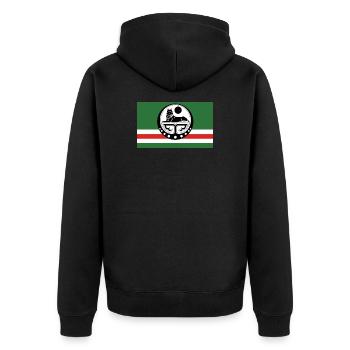 Ichkeria - Unisex Premium Organic Zip Hoodie - black - Back - Nico (187cm)