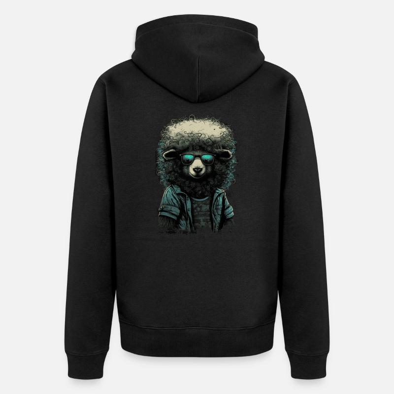 Mouton hippie - Veste à capuche bio Premium Unisexe - noir