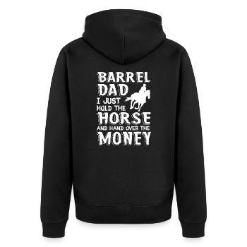 Papa cheval - Veste à capuche bio Premium Unisexe - noir - Dos - Nico (187cm)