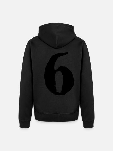 Maillot numéro 6 - Veste à capuche bio Premium Unisexe - noir