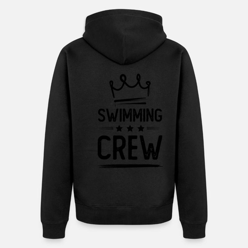 Équipage de natation - Veste à capuche bio Premium Unisexe - noir