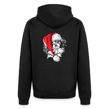 Santa Japan Chin Christmas Dogs Wilsigns - Veste à capuche bio Premium Unisexe - noir - Dos - Nico (187cm)