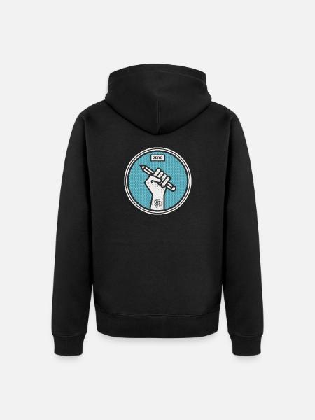 Rebel Art - Unisex Premium Organic Zip Hoodie - black