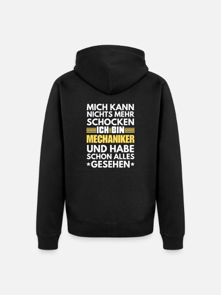 Non-Shockable Mechanic - Unisex Premium Organic Zip Hoodie - black