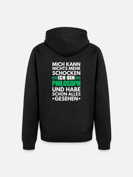 Philosophe non choquable - Veste à capuche bio Premium Unisexe - noir