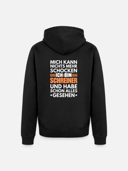 Unshockable carpenter - Unisex Premium Organic Zip Hoodie - black