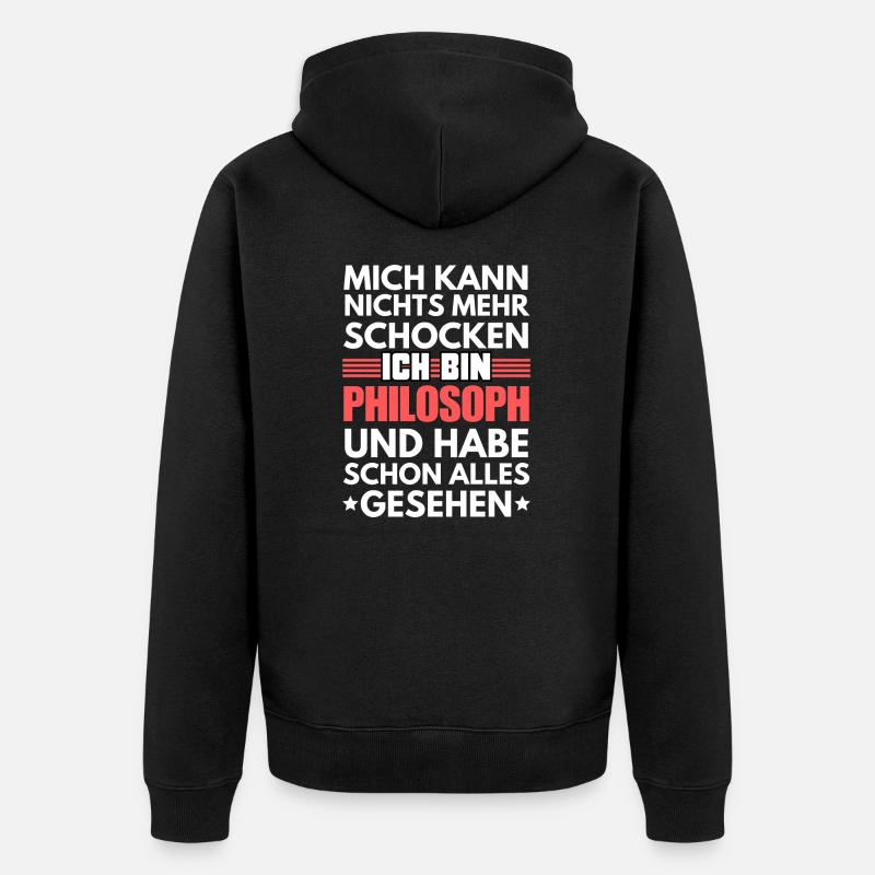 Philosophe inébranlable - Veste à capuche bio Premium Unisexe - noir