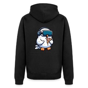 Hibou Harfang des neiges VR Réalité virtuelle Gamer Gamer Gamer - Veste à capuche bio Premium Unisexe - noir - Dos - Nico (187cm)