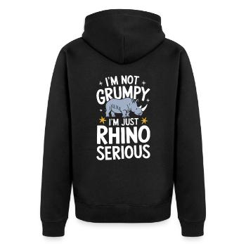 Rhinocéros Rhinocéros - Veste à capuche bio Premium Unisexe - noir - Dos - Nico (187cm)