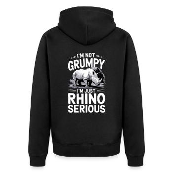 Rhinocéros Rhinocéros - Veste à capuche bio Premium Unisexe - noir - Dos - Nico (187cm)