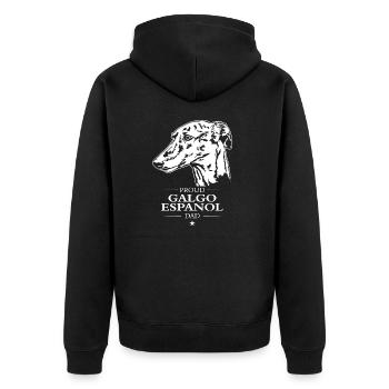 Galgo Espanol Dad Dog Dog Greyhound Wilsigns - Unisex Premium Organic Zip Hoodie - black - Back - Nico (187cm)