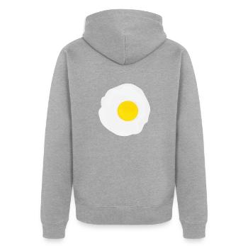 Spiegeleier Kostüm Karneval Faschingskostüm Eier - Unisex Premium Bio Zip Hoodie - Grau meliert - Hinten - Nico (187cm)
