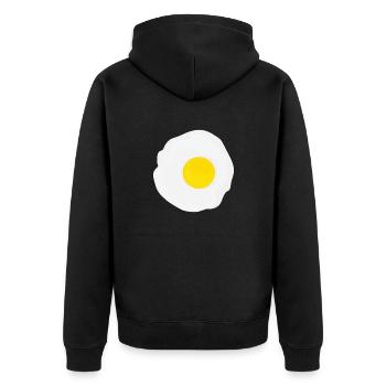 Spiegeleier Kostüm Karneval Faschingskostüm Eier - Unisex Premium Bio Zip Hoodie - Schwarz - Hinten - Nico (187cm)