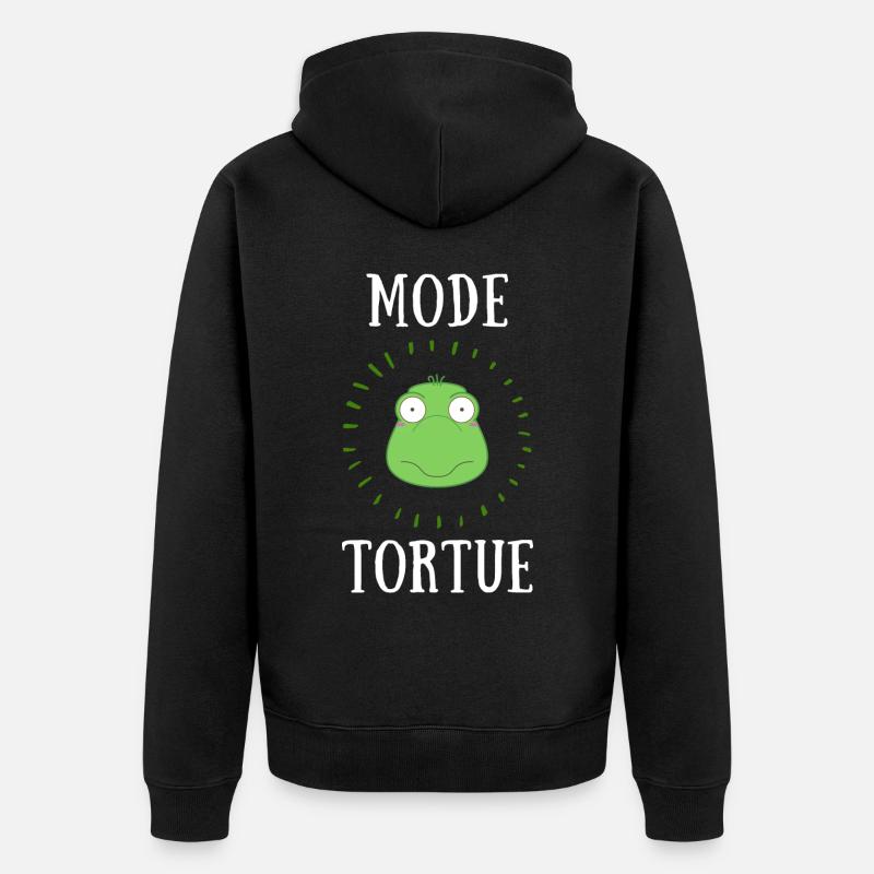 mode tortue - Veste à capuche bio Premium Unisexe - noir