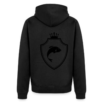 Armoiries du poisson - Veste à capuche bio Premium Unisexe - noir - Dos - Nico (187cm)