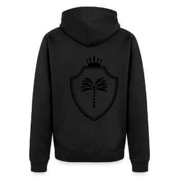 Armoiries de la palme - Veste à capuche bio Premium Unisexe - noir - Dos - Nico (187cm)