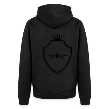 Armoiries des aéronefs - Veste à capuche bio Premium Unisexe - noir - Dos - Nico (187cm)