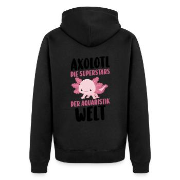 Axolotl - Veste à capuche bio Premium Unisexe - noir - Dos - Nico (187cm)