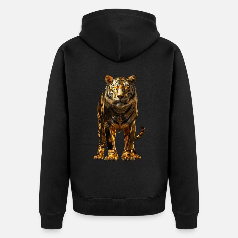 Tigre - Veste à capuche bio Premium Unisexe - noir