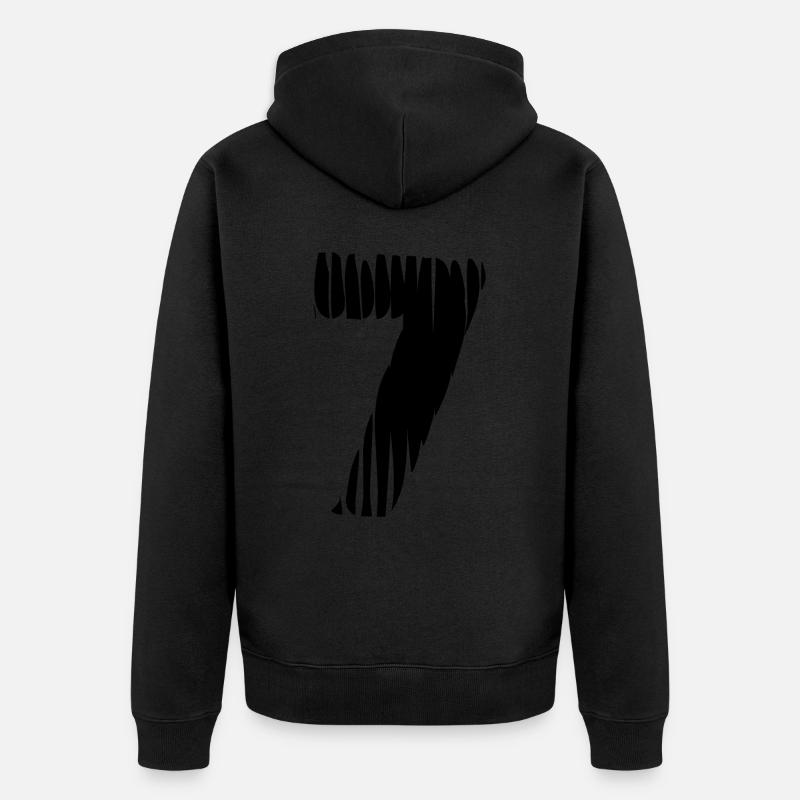 Maillot numéro 7 - Veste à capuche bio Premium Unisexe - noir