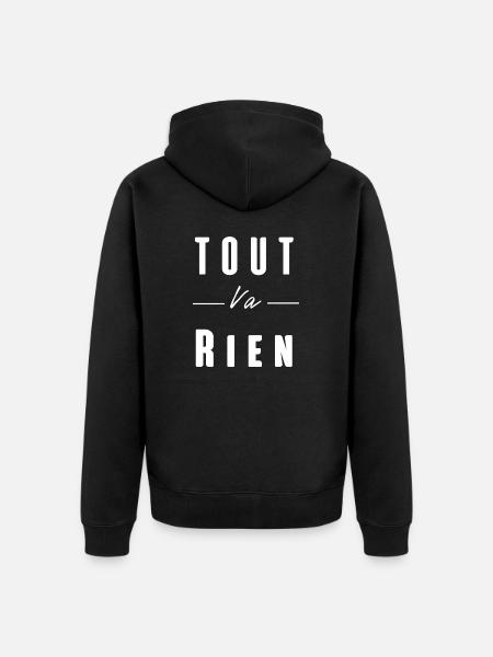 tout va rien - Veste à capuche bio Premium Unisexe - noir