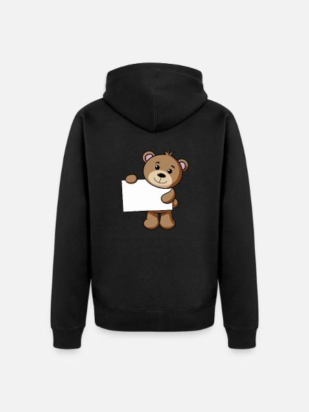 Teddy Schild - Unisex Premium Bio Zip Hoodie - Schwarz