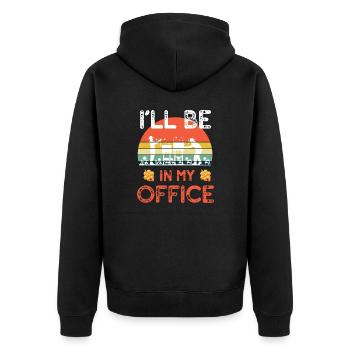 Hive i'll bee in my office gift for beekeeper - Veste à capuche bio Premium Unisexe - noir - Dos - Nico (187cm)