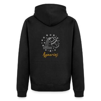 Aquarius 1 - Veste à capuche bio Premium Unisexe - noir - Dos - Nico (187cm)