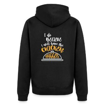Peace Love Poulet Nuggets Love Peace Fast Food - Veste à capuche bio Premium Unisexe - noir - Dos - Nico (187cm)