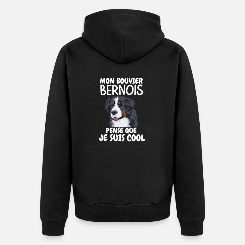 bouvier bernois 2 - Veste à capuche bio Premium Unisexe - noir