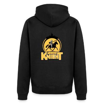 Dart Knight Rider - Unisex Premium Bio Zip Hoodie - Schwarz - Hinten - Nico (187cm)