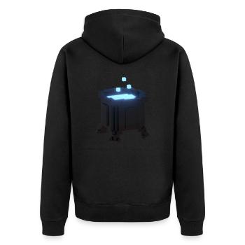 Ocean Blue Fantasy Magic Mug Metal Witch Cauldron - Unisex Premium Organic Zip Hoodie - black - Back - Nico (187cm)