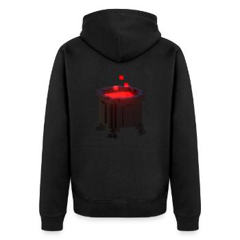 Secret Dark Gothic Witch Cauldron Red Elf T Shirt - Unisex Premium Organic Zip Hoodie - black - Back - Nico (187cm)