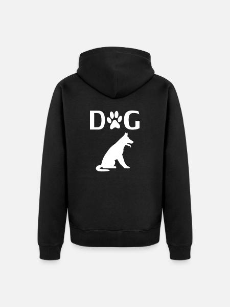 Dog Hund - Unisex Premium Organic Zip Hoodie - black