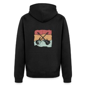 guitariste - Veste à capuche bio Premium Unisexe - noir - Dos - Nico (187cm)