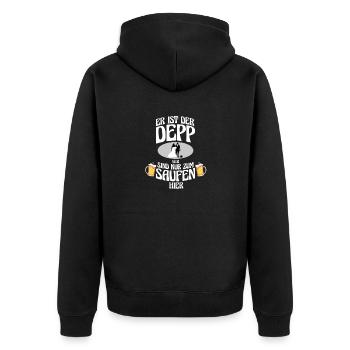 JGA Junggesellenabschied Männer lustiges Outfit - Unisex Premium Bio Zip Hoodie - Schwarz - Hinten - Nico (187cm)