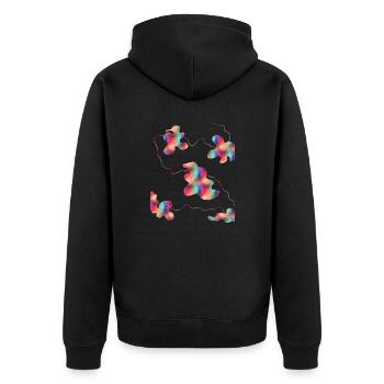 Imagine - Unisex Premium Organic Zip Hoodie - black - Back - Nico (187cm)