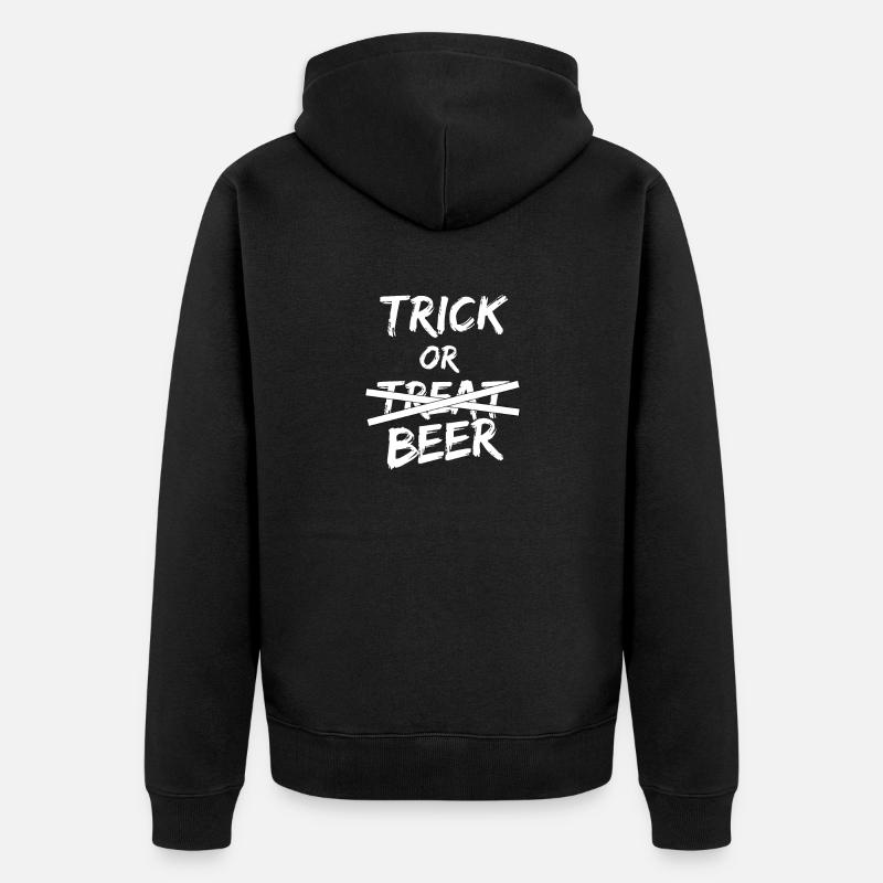Astuce ou bière - Veste à capuche bio Premium Unisexe - noir